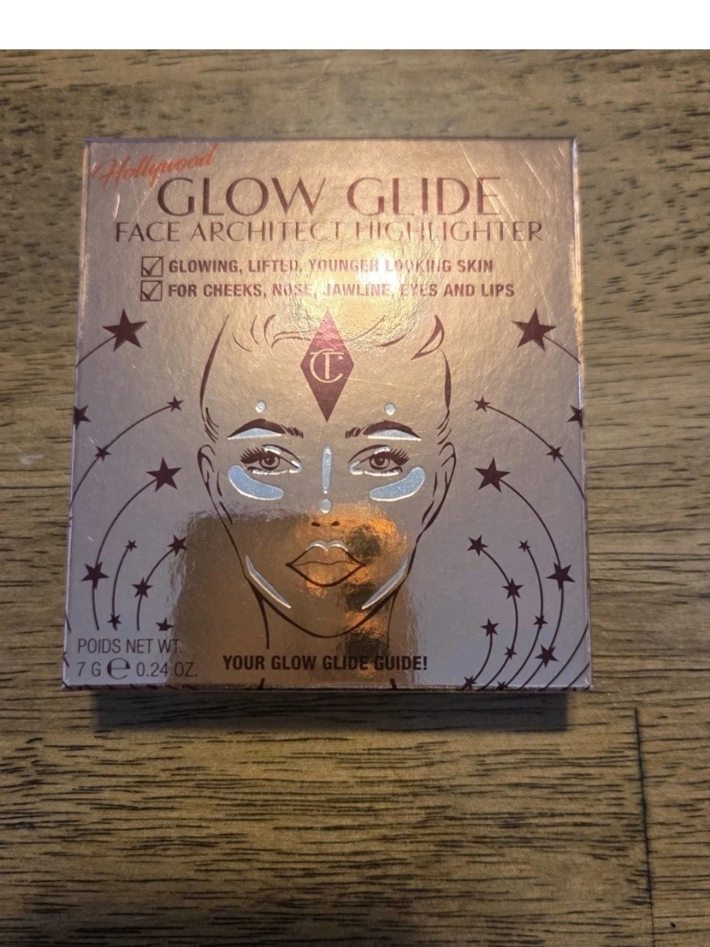 Charlotte Tilbury Glow Glide Face Architect Highlighter - Rose Gold Packaging